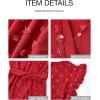 image:imageBTFBM Boho Dresses for Women 2026 Summer Fashion Cap Sleeve Swiss Dot Flowy Ruffle Beach Wedding Cocktail Maxi DressRed
