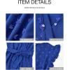image:imageBTFBM Boho Dresses for Women 2026 Summer Fashion Cap Sleeve Swiss Dot Flowy Ruffle Beach Wedding Cocktail Maxi DressRoyal Blue