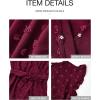 image:imageBTFBM Boho Dresses for Women 2026 Summer Fashion Cap Sleeve Swiss Dot Flowy Ruffle Beach Wedding Cocktail Maxi DressWine Red