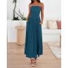 image:imageBTFBM Summer Maxi Dresses for Women 2026 Strapless Ruched Tube Top Beach Vacation Spring Wedding Guest Dress PocketsDark Blue
