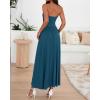 image:imageBTFBM Summer Maxi Dresses for Women 2026 Strapless Ruched Tube Top Beach Vacation Spring Wedding Guest Dress PocketsDark Blue
