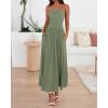 image:imageBTFBM Summer Maxi Dresses for Women 2026 Strapless Ruched Tube Top Beach Vacation Spring Wedding Guest Dress PocketsGreen