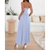 image:imageBTFBM Summer Maxi Dresses for Women 2026 Strapless Ruched Tube Top Beach Vacation Spring Wedding Guest Dress PocketsLight Blue