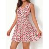 image:imageBTFBM Womens Summer Dresses 2026 Spring Casual Sleeveless Floral Knit Flowy ALine Mini Dress Pockets Beach SundressFloral Beige Red