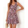 image:imageBTFBM Womens Summer Dresses 2026 Spring Casual Sleeveless Floral Knit Flowy ALine Mini Dress Pockets Beach SundressFloral Black Multi