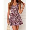 image:imageBTFBM Womens Summer Dresses 2026 Spring Casual Sleeveless Floral Knit Flowy ALine Mini Dress Pockets Beach SundressFloral Black Multi