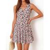 image:imageBTFBM Womens Summer Dresses 2026 Spring Casual Sleeveless Floral Knit Flowy ALine Mini Dress Pockets Beach SundressFloral Black Pink