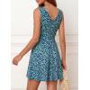 image:imageBTFBM Womens Summer Dresses 2026 Spring Casual Sleeveless Floral Knit Flowy ALine Mini Dress Pockets Beach SundressFloral Blue Green