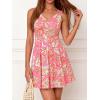 image:imageBTFBM Womens Summer Dresses 2026 Spring Casual Sleeveless Floral Knit Flowy ALine Mini Dress Pockets Beach SundressFloral Pink Beige