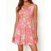 image:imageBTFBM Womens Summer Dresses 2026 Spring Casual Sleeveless Floral Knit Flowy ALine Mini Dress Pockets Beach SundressFloral Pink Beige