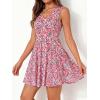 image:imageBTFBM Womens Summer Dresses 2026 Spring Casual Sleeveless Floral Knit Flowy ALine Mini Dress Pockets Beach SundressWhite Multi
