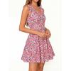 image:imageBTFBM Womens Summer Dresses 2026 Spring Casual Sleeveless Floral Knit Flowy ALine Mini Dress Pockets Beach SundressWhite Multi