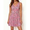 image:imageBTFBM Womens Summer Dresses 2026 Spring Casual Sleeveless Floral Knit Flowy ALine Mini Dress Pockets Beach SundressWhite Multi