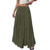 image:imageBTFBM Spring Skirts for Women 2026 Summer Boho Beach Vacation Clothes Casual Pleated High Waisted Flowy Maxi SkirtArmy Green