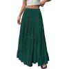image:imageBTFBM Spring Skirts for Women 2026 Summer Boho Beach Vacation Clothes Casual Pleated High Waisted Flowy Maxi SkirtGreen