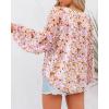 image:imageBTFBM Blouses for Women Dressy Casual Floral Summer Boho Tops V Neck Lightweight Long Sleeve Shirts Spring Clothes 2026Floral Orange