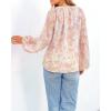 image:imageBTFBM Blouses for Women Dressy Casual Floral Summer Boho Tops V Neck Lightweight Long Sleeve Shirts Spring Clothes 2026Floral Print Apricot