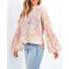 image:imageBTFBM Blouses for Women Dressy Casual Floral Summer Boho Tops V Neck Lightweight Long Sleeve Shirts Spring Clothes 2026Floral Print Apricot