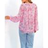 image:imageBTFBM Blouses for Women Dressy Casual Floral Summer Boho Tops V Neck Lightweight Long Sleeve Shirts Spring Clothes 2026Floral Print Pink