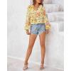 image:imageBTFBM Blouses for Women Dressy Casual Floral Summer Boho Tops V Neck Lightweight Long Sleeve Shirts Spring Clothes 2026Floral Yellow