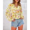 image:imageBTFBM Blouses for Women Dressy Casual Floral Summer Boho Tops V Neck Lightweight Long Sleeve Shirts Spring Clothes 2026Floral Yellow