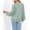 image:imageBTFBM Blouses for Women Dressy Casual Floral Summer Boho Tops V Neck Lightweight Long Sleeve Shirts Spring Clothes 2026Leopard Green