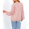 image:imageBTFBM Blouses for Women Dressy Casual Floral Summer Boho Tops V Neck Lightweight Long Sleeve Shirts Spring Clothes 2026Leopard Pink