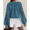 image:imageBTFBM Blouses for Women Dressy Casual Floral Summer Boho Tops V Neck Lightweight Long Sleeve Shirts Spring Clothes 2026Print Purple Green