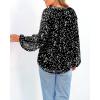 image:imageBTFBM Blouses for Women Dressy Casual Floral Summer Boho Tops V Neck Lightweight Long Sleeve Shirts Spring Clothes 2026White Flower Black