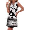 image:imageBTFBM Casual Summer Dresses for Women 2026 Spring Sleeveless Boho Floral Tank Mini Sun Dress Beach Vacation SundressesFloral White Black