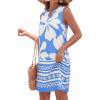 image:imageBTFBM Casual Summer Dresses for Women 2026 Spring Sleeveless Boho Floral Tank Mini Sun Dress Beach Vacation SundressesFloral White Blue