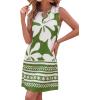 image:imageBTFBM Casual Summer Dresses for Women 2026 Spring Sleeveless Boho Floral Tank Mini Sun Dress Beach Vacation SundressesFloral White Green