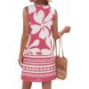 image:imageBTFBM Casual Summer Dresses for Women 2026 Spring Sleeveless Boho Floral Tank Mini Sun Dress Beach Vacation SundressesFloral White Pink