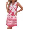 image:imageBTFBM Casual Summer Dresses for Women 2026 Spring Sleeveless Boho Floral Tank Mini Sun Dress Beach Vacation SundressesFloral White Pink