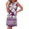 image:imageBTFBM Casual Summer Dresses for Women 2026 Spring Sleeveless Boho Floral Tank Mini Sun Dress Beach Vacation SundressesFloral White Purple
