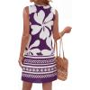 image:imageBTFBM Casual Summer Dresses for Women 2026 Spring Sleeveless Boho Floral Tank Mini Sun Dress Beach Vacation SundressesFloral White Purple