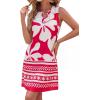 image:imageBTFBM Casual Summer Dresses for Women 2026 Spring Sleeveless Boho Floral Tank Mini Sun Dress Beach Vacation SundressesFloral White Red
