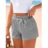image:imageBTFBM Striped Boxer Shorts for Women 2026 Spring Summer Y2k Vacation Beach Bottoms Lounge Sleep Pajama PJ Pants ClothesBlack White