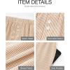 image:imageBTFBM Striped Boxer Shorts for Women 2026 Spring Summer Y2k Vacation Beach Bottoms Lounge Sleep Pajama PJ Pants ClothesKhaki White