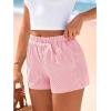 image:imageBTFBM Striped Boxer Shorts for Women 2026 Spring Summer Y2k Vacation Beach Bottoms Lounge Sleep Pajama PJ Pants ClothesPink White