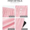 image:imageBTFBM Striped Boxer Shorts for Women 2026 Spring Summer Y2k Vacation Beach Bottoms Lounge Sleep Pajama PJ Pants ClothesPink White