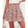 image:imageBTFBM Summer Skirts for Women 2026 Floral High Waist Shorts Underneath Boho Tiered Flowy Tennis Skorts Casual Mini SkirtFloral Apricot Red