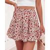 image:imageBTFBM Summer Skirts for Women 2026 Floral High Waist Shorts Underneath Boho Tiered Flowy Tennis Skorts Casual Mini SkirtFloral Apricot Red