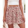 image:imageBTFBM Summer Skirts for Women 2026 Floral High Waist Shorts Underneath Boho Tiered Flowy Tennis Skorts Casual Mini SkirtFloral Apricot Red