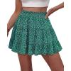 image:imageBTFBM Summer Skirts for Women 2026 Floral High Waist Shorts Underneath Boho Tiered Flowy Tennis Skorts Casual Mini SkirtFloral Green Blue