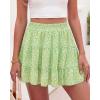 image:imageBTFBM Summer Skirts for Women 2026 Floral High Waist Shorts Underneath Boho Tiered Flowy Tennis Skorts Casual Mini SkirtFloral Green Yellow
