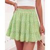 image:imageBTFBM Summer Skirts for Women 2026 Floral High Waist Shorts Underneath Boho Tiered Flowy Tennis Skorts Casual Mini SkirtFloral Green Yellow