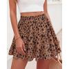 image:imageBTFBM Summer Skirts for Women 2026 Floral High Waist Shorts Underneath Boho Tiered Flowy Tennis Skorts Casual Mini SkirtFloral Khaki Black