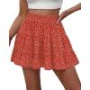 image:imageBTFBM Summer Skirts for Women 2026 Floral High Waist Shorts Underneath Boho Tiered Flowy Tennis Skorts Casual Mini SkirtFloral Red White