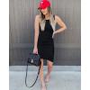 image:imageBTFBM Women Summer Dresses 2026 Sleeveless Tank Ruched Bodycon Sundresses for Women Party Beach Mini Casual Spring DressBlack